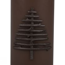 daiktų Kalėdinė žvakė Kalėdinė tamsiai ruda 150/70mm