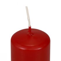 daiktų Stulpinės žvakės raudonos Advento žvakės mažos senos raudonos 60/40mm 24vnt