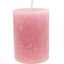 Vienspalvės žvakės Dusty pink Rustic žvakė 80×110mm 4vnt