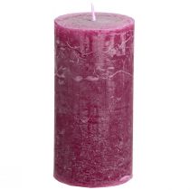 daiktų Stulpinės žvakės vienspalvės Uogų žvakės violetinės 50×100cm 4 vnt.