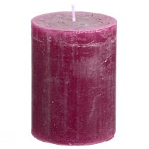 daiktų Stulpinės žvakės vienspalvės Uogų žvakės violetinės 60×80mm 4 vnt