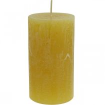 Stulpinės žvakės Kaimiškų spalvų žvakės geltonos 60/110mm 4vnt