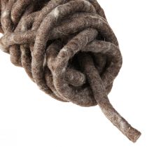 daiktų Stylo cord veltinio virvelė valcuota avies vilna ruda 10mm 15m