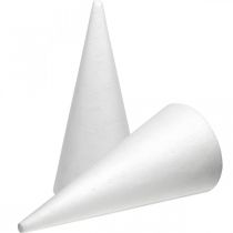 daiktų Putų polistirolo kūgiai balti 26cm x12cm 5 vnt