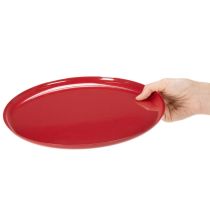 daiktų Dekoratyvinis padėklas, raudonas, minimalistinio dizaino, 27 cm