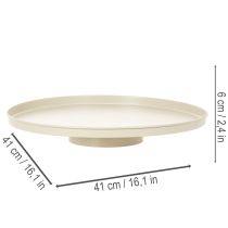 daiktų Dekoratyvinė metalinė gėlių lėkštė, apvali, 41 cm, stalo demonstravimui