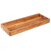 daiktų Stačiakampis padėklas iš alyvuotos akacijos medienos 40x15x4cm