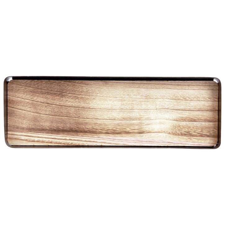 daiktų Dekoratyvinis padėklas metalinis medis metalinis padėklas medinis pagrindas 40x13x3cm