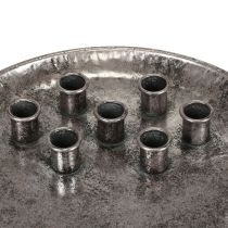 Žvakė metalinė vintažinė sidabrinė lazdelė žvakidė Ø30cm
