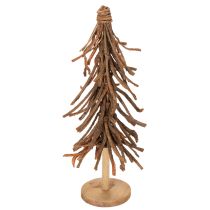 daiktų Kalėdų eglutė iš gluosnio šakų ant medinio pagrindo, 48 cm