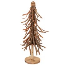daiktų Kalėdų eglutė iš gluosnio šakų ant medinio pagrindo, 48 cm