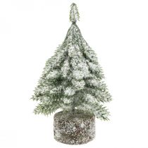 Eglė su sniegu, kalėdinė puošmena, dekoratyvinė eglė H14cm