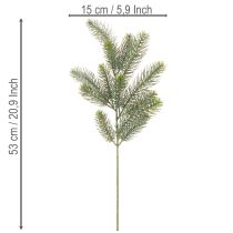 daiktų Dirbtinė eglės šaka, šventinė lango dekoracija, 50 cm, 3 dalys