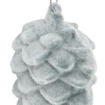 daiktų Pušies kankorėžiai, dekoratyviniai, pilki, pūkuotiniai, 11,5 cm, 6 vnt.