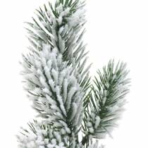Eglės šaka žaliai apsnigta 39cm 8vnt