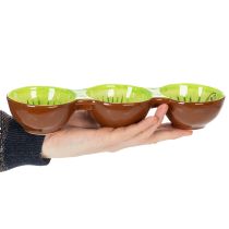 daiktų Keraminis dubuo su kivio motyvu, vasariška dekoracija stilingam užkandžių ir užkandžių patiekimui, 30 cm