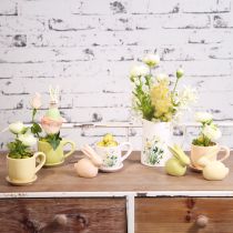 daiktų Kavos puodelis, dekoratyvinė stalo puošmena stilingam kambario dizainui su augalais, 11 cm, 3 vnt.