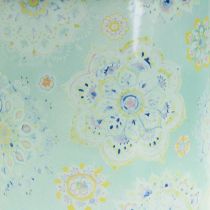 daiktų Dekoratyvinis puodukas mandalos vazonas emaliuotas Ø13cm H12cm