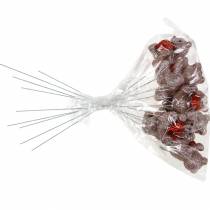 daiktų Dekoratyvinis kištukinis meškiukas su širdele, Valentino diena, gėlių kamštelių blizgučiai 9 vnt