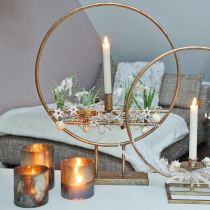 Žvakės stiklas, dekoratyvinis žibintas, stalo dekoravimas senovinės išvaizdos Ø9,5cm H10cm 4vnt.
