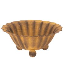 daiktų Vintažinė arbatinė žvakutė, mažas dubenėlis, rūdžių spalvos metalas, Ø10cm, aukštis4.5cm