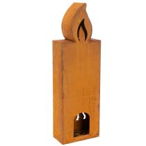 daiktų Kalėdinė žvakutė arbatinei, surūdijusio metalo, elnio formos, 45x14 cm