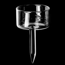 daiktų Arbatinės žvakidės laikiklis stiklinis arbatinės žvakės kištukas skaidrus Ø4,5cm H8cm 8 vnt