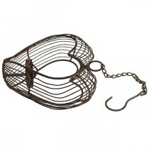 daiktų Arbatinės lemputės laikiklis metalinis pakabinamas dekoravimas rūdžių dekoravimo širdelė 22×7×20cm