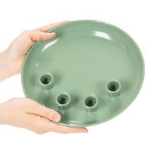 daiktų Žvakidė Advento vainikas žalias su keturiomis žvakidėmis 24 cm