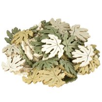 daiktų Stalo puošmena rudeninė padrika puošmena medžio apdaila klevo lapas 4cm 72 vnt