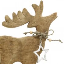 Stalo puošmena Kalėdinė puošmena elnias medinis stovas papuošimas šiaurės elniu H33cm