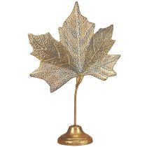 Stalo puošmena rudeninė klevo lapų puošmena auksinė senovinė 58cm × 39cm