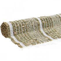 Natūralios jūros žolės kilimėlis, baltas Mažas staltiesėlis 47×33cm