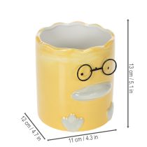 daiktų Cilindrinė dekoratyvinė keraminė ančių vaza stilingiems namams, 13 cm, 2 vnt.