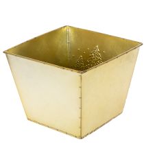 daiktų Metalinis vazonas su blizgančiu eglės motyvu, 18 cm