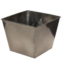 daiktų Kvadratinis metalinis vazonas su eglės motyvu, 18 cm