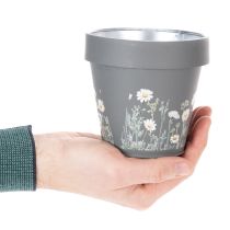 daiktų Gėlių vazonas su ramunių motyvu stilingam interjero dizainui, 11 cm, 4 dalys