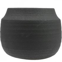daiktų Sodintuvas Juodas keramikinis gėlių vazonas Ø23cm H19,5cm