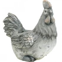 Vištiena sodinimui, Velykinė puošmena, vazonas augalams, spyruoklė, dekoratyvinė vištienos betoninė išvaizda H30cm