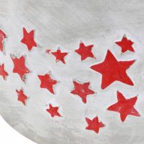 daiktų Sodinamosios dubuo Adventui, vazonas su žvaigždutėmis, betono puošmena Ø20cm H11cm