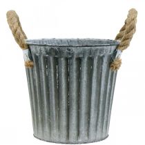 daiktų Metalinis vazonas, dekoratyvinis vazonas su rankenomis, vazonas augalams, vazonas Ø16,5 cm