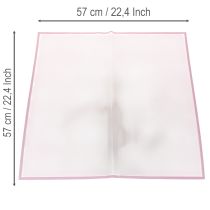 daiktų Transmatt rožinė drėgmei atspari floristinė plėvelė, 57 cm, pjaustoma pagal dydį puokštėms, 20 vnt.