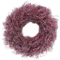 daiktų Džiovintų gėlių vainikas violetinis metalinis vainikas Lepidium Ø33cm