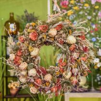 Džiovintų gėlių javų ir aguonų puokštė sausa dekoracija 60cm 100g