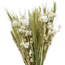 Džiovintų gėlių puokštė šiaudinių gėlių grūdų aguonų kapsulė sausa žolė 50cm
