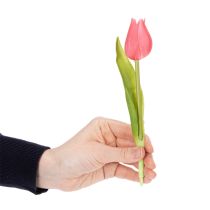 daiktų Aukštos kokybės tulpės žiedas – tikroviška stalo vazų kopija, 21 cm, 6 vnt.