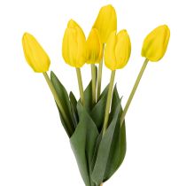 daiktų Dirbtinės tulpės realistiškam pavasariniam svetainės ar biuro dekoravimui, 40 cm, 7 vnt.