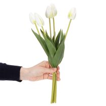 daiktų Dekoratyvinės dirbtinės tulpės stilingam interjero dizainui, 40 cm, 5 vnt.
