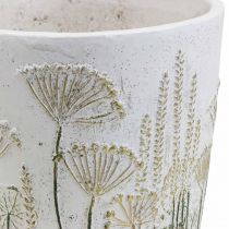 Sėjamoji Didelis gėlių vazonas Keraminis baltas auksas Ø20,5cm H20cm