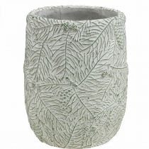 daiktų Sodinamosios keraminės žalios baltos pilkos pušies šakos Ø12cm H17,5cm
